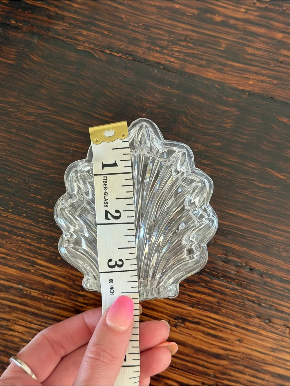 Clear Glass Shell Trinket Dish